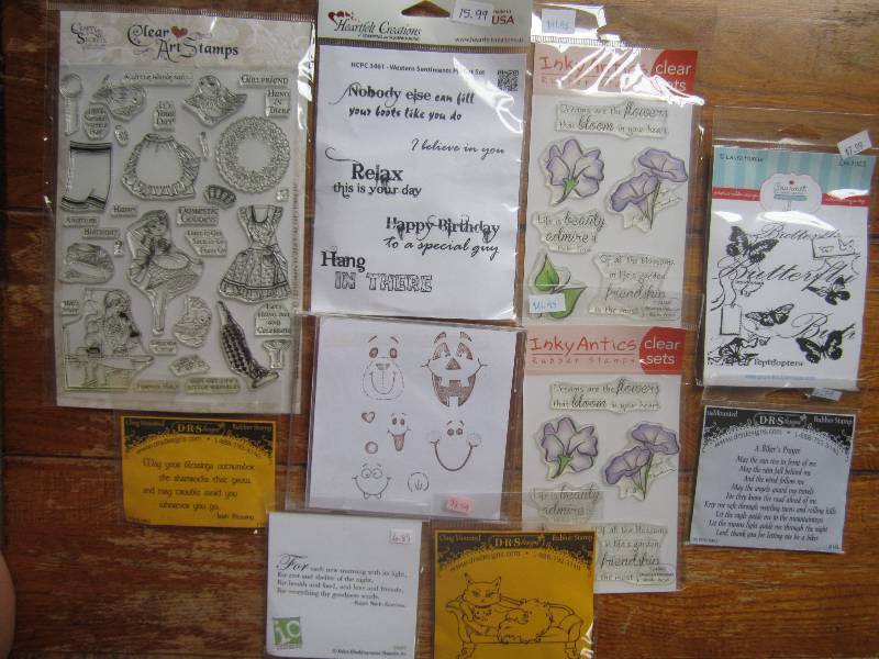 mixed lot of quote, clear, and rubb...