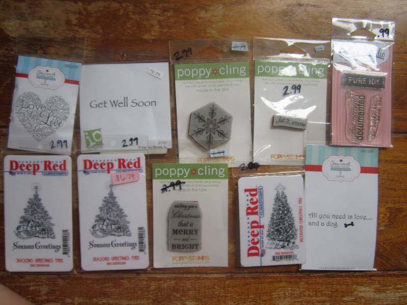 mixed lot of stamps and poppy cling...
