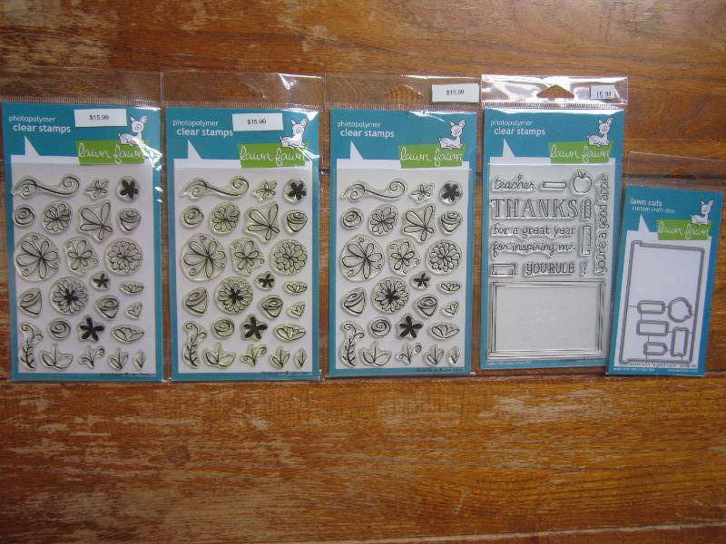 lot of 5 photopolymer clear stamps ...