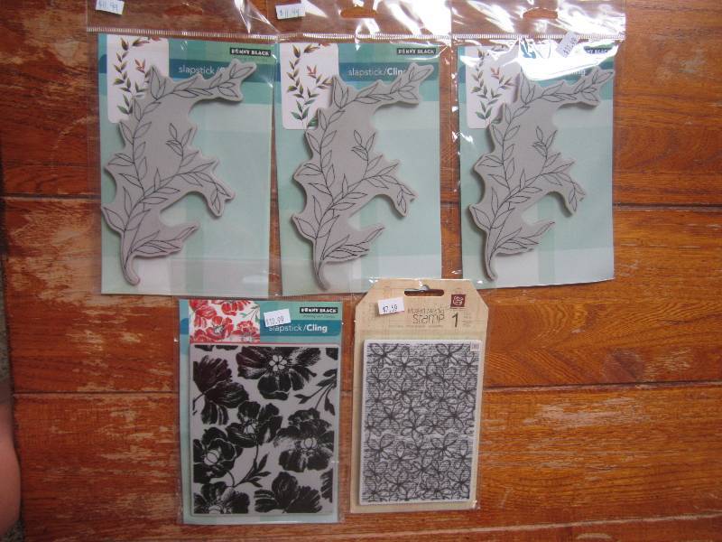 lot of 5 slapstick cling stamps an...