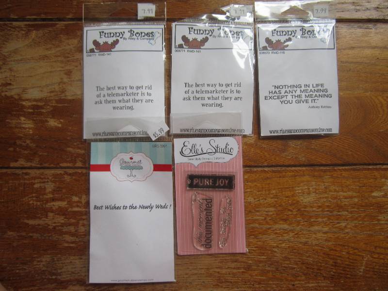 lot of 5 quote stamps ...