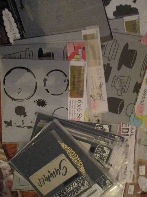 mixed lot of 6 x 6 stencils, die cu...
