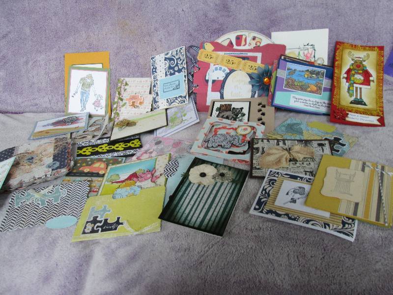 lot of pre made cards and small cre...