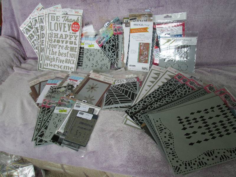 mixed lot of stencils designs, elon...