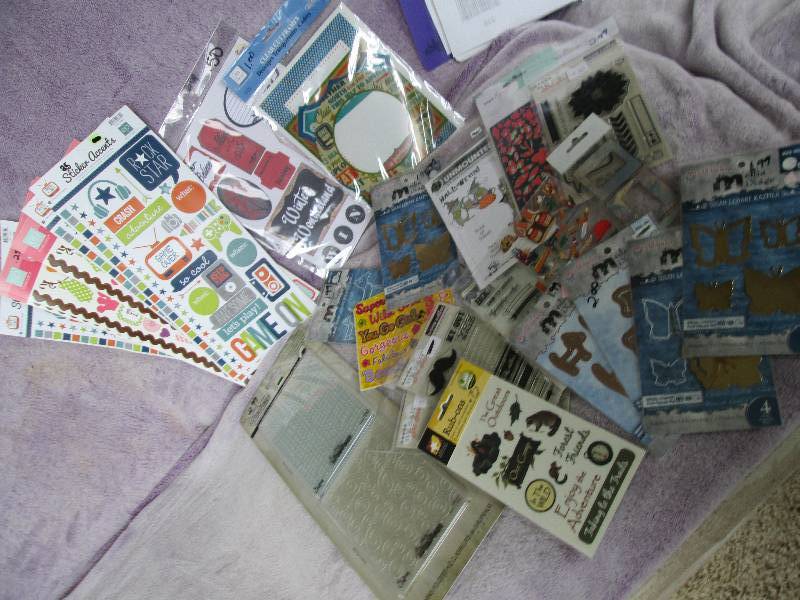 mixed lot of stickers, stamps, and ...
