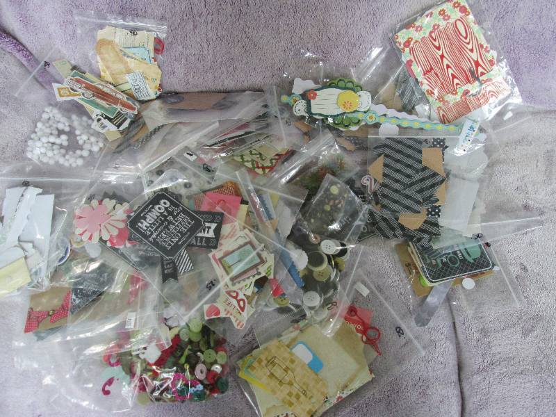 large lot of themed srcapbook cut o...