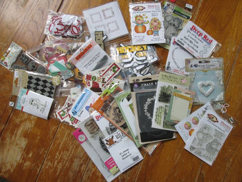 mixed lot of page decorations, stam...