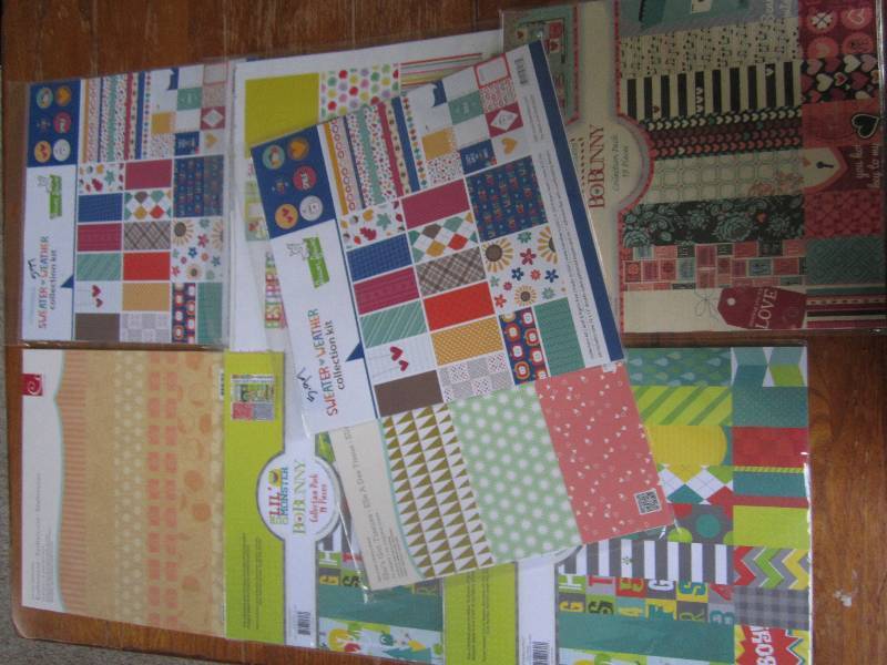 lot of 12 x 12 scrapbook paper co...