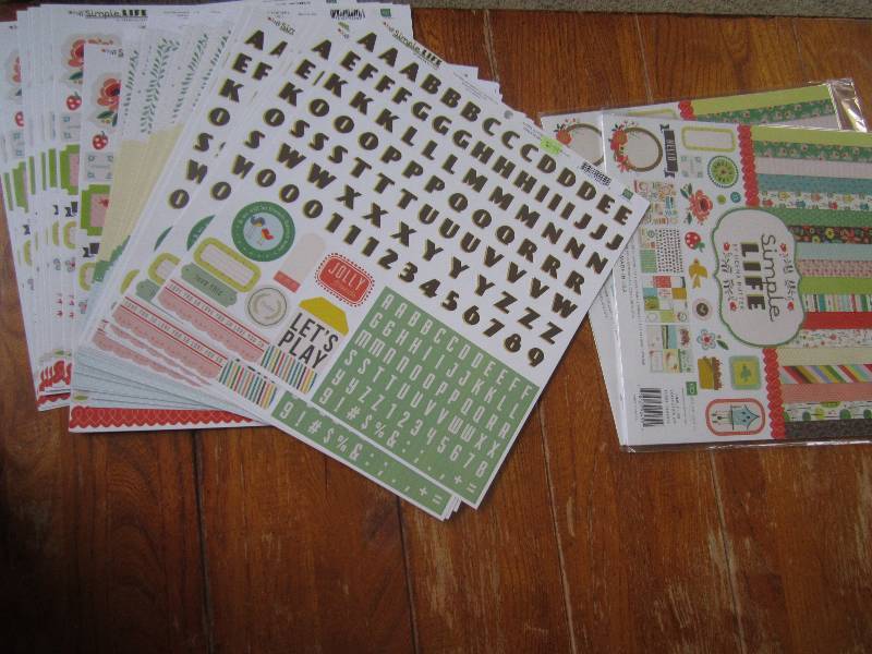 lot of 12 x 12 sticker sheets and...