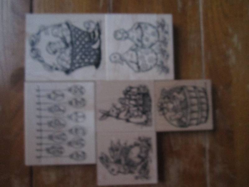 lot of 6 easter themed stamps ...