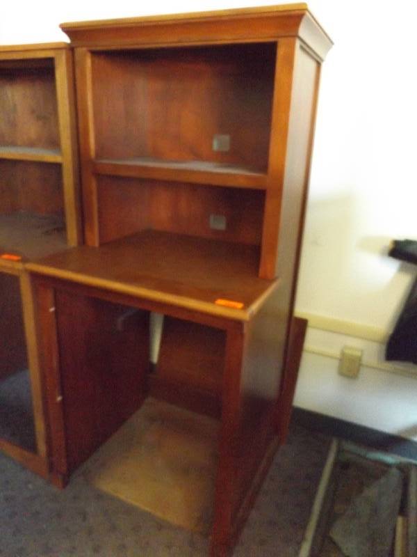 lot 107 image: Electronics Wood TableDesk