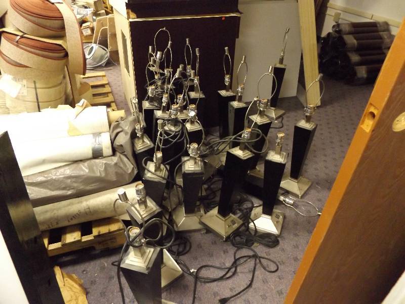 lot 130 image: 12 Lamps each with Additional Outlet in Base