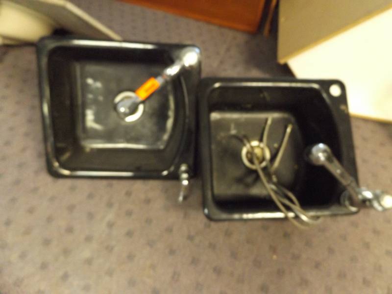 lot 62 image: 2 Black Bathroom Sinks