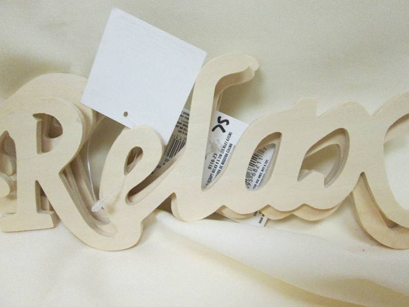 Wooden Sign Relax 3 Pc. Set...