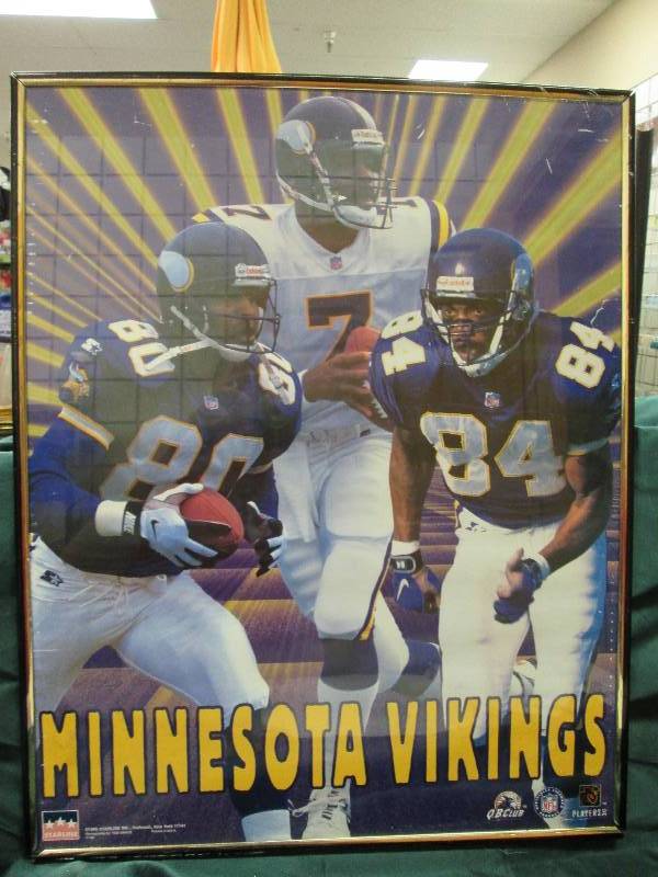 Framed Poster, Minnesota Vikings, R, Minnesota Vikings Collectibles,  Jerseys, Autographs, Football Auction!