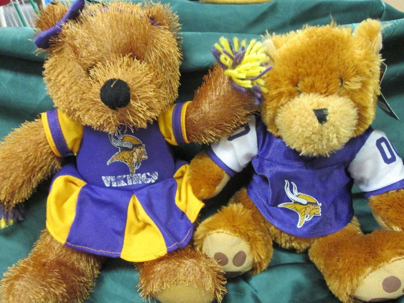 2 Teddy Bears W Minnesota Vikings ...