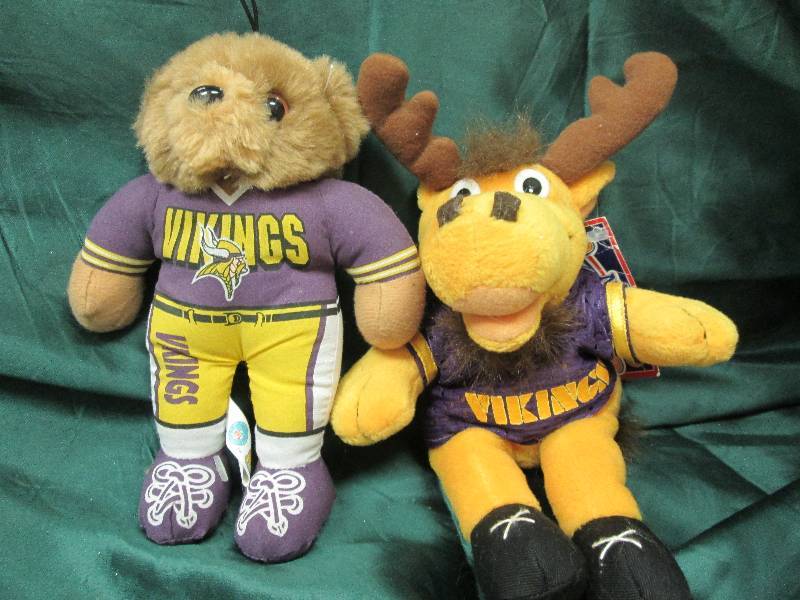 Stuffed Moose & Teddy Bear W Minne...