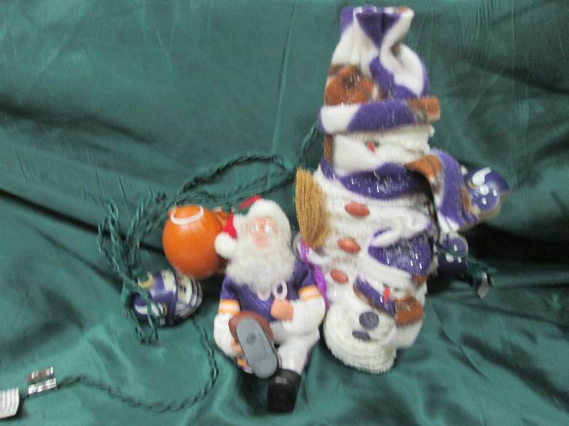Snowman, Santa, Christmas Lights We...