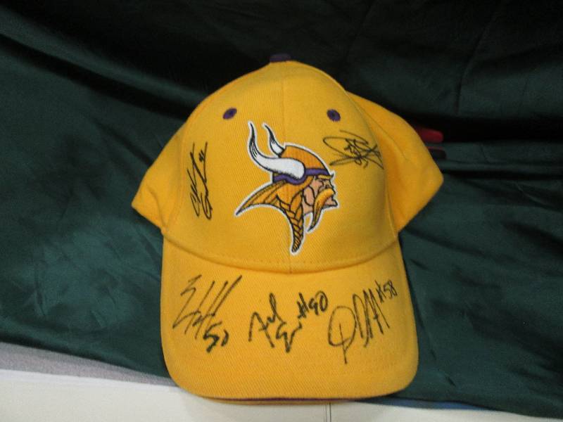 Minnesota Vikings Hat W 5 Signatur...