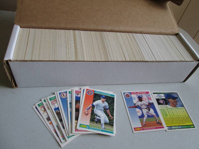 Box of 1992 score baseball sports c...