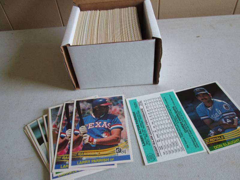 Box of 1984 Don Russ baseball sport...