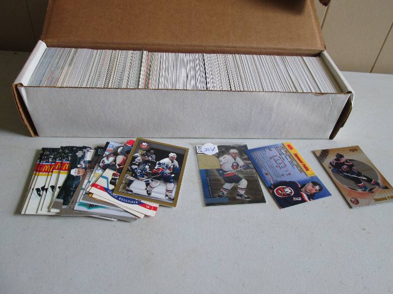 Box of assorted hockey sports cards...