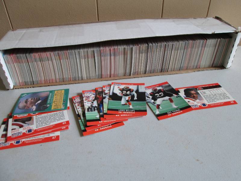 Box of Pro set Football sports card...