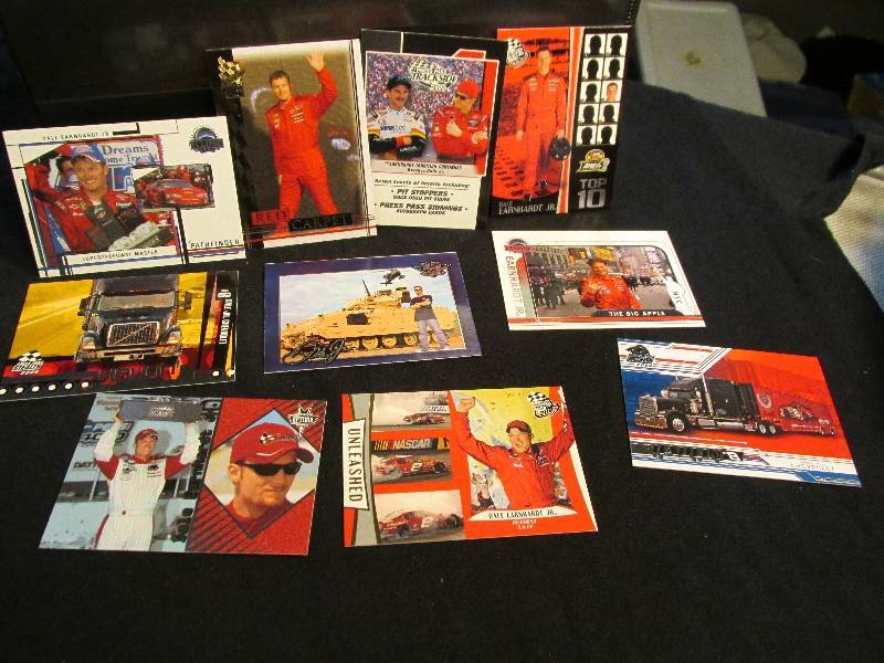 lot of Dale Earnhardt jr, sports ca...