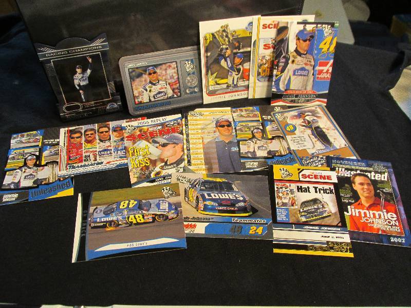 lot of Jimmie Johnson sports cards ...