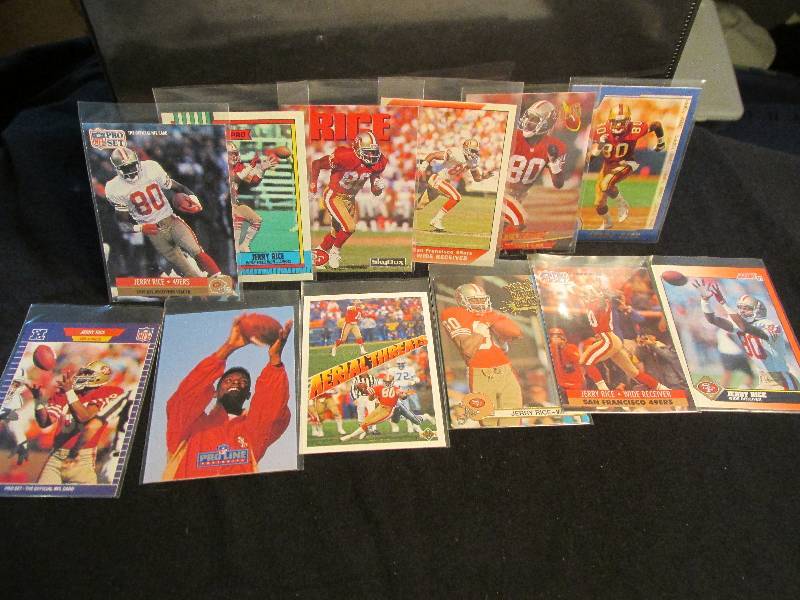 12 Jerry Rice sports cards ...