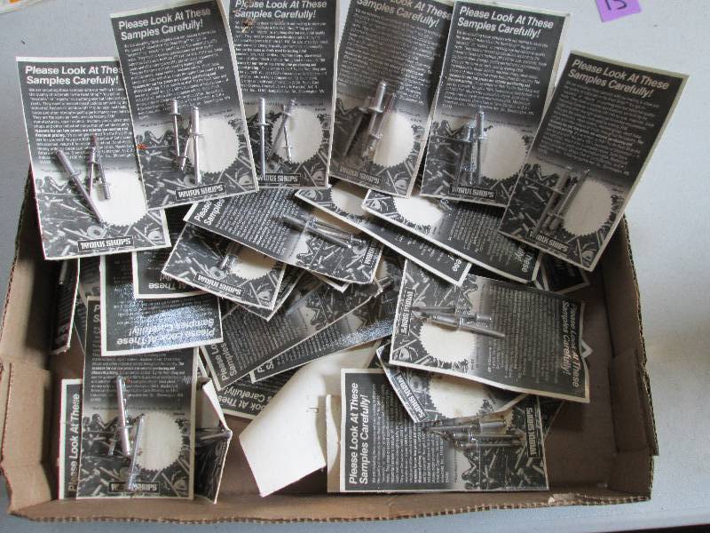 over 100 pop rivets, 3 different si...
