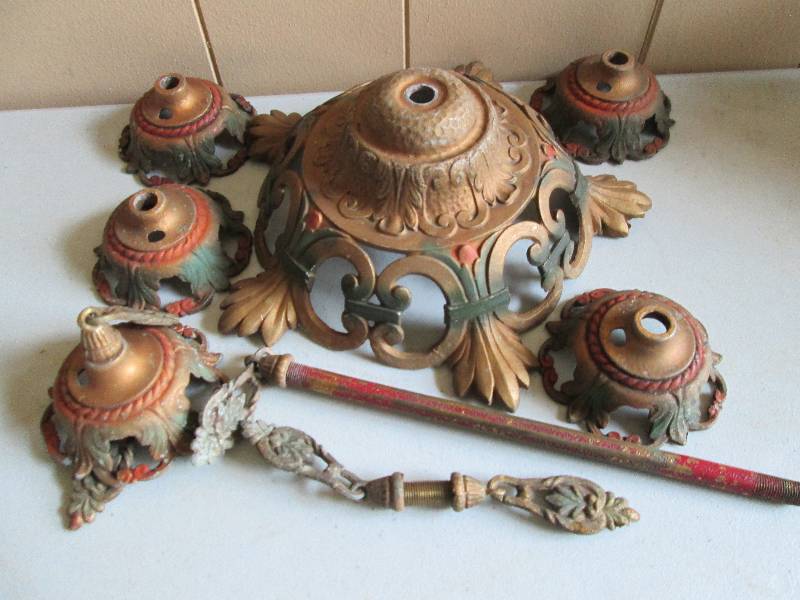 Parts from an old fancy lamp, great...