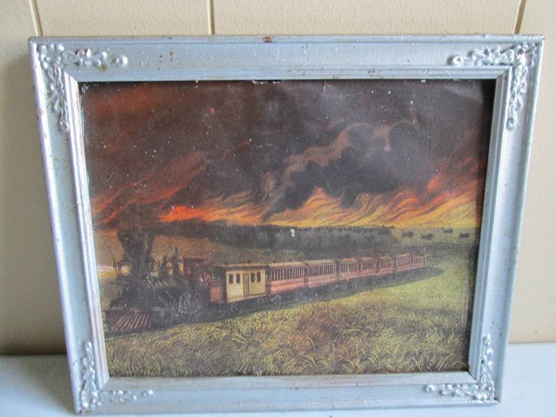 Very old picture of a buffalo train...