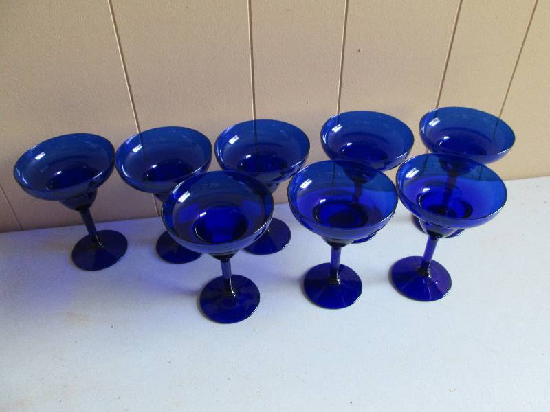 Beautiful cobalt blue glasses, all ...