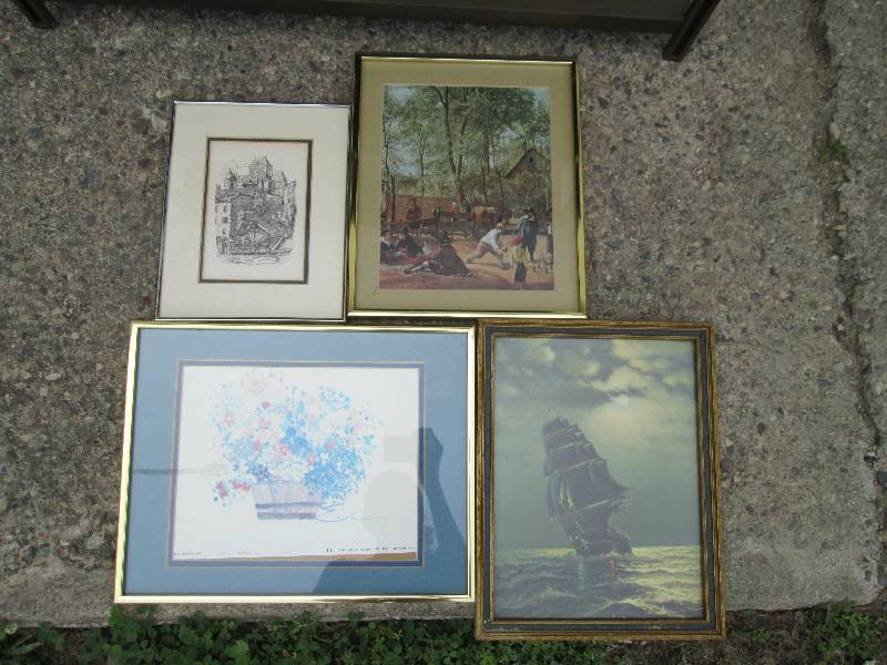 lot of framed art work ...