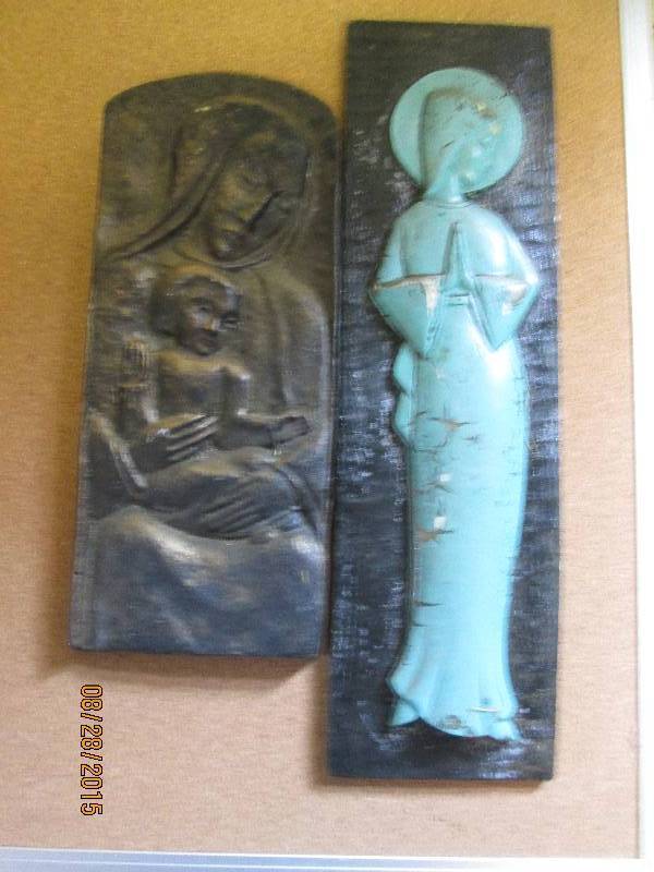 Wall hanging plaque of Mary and Joseph