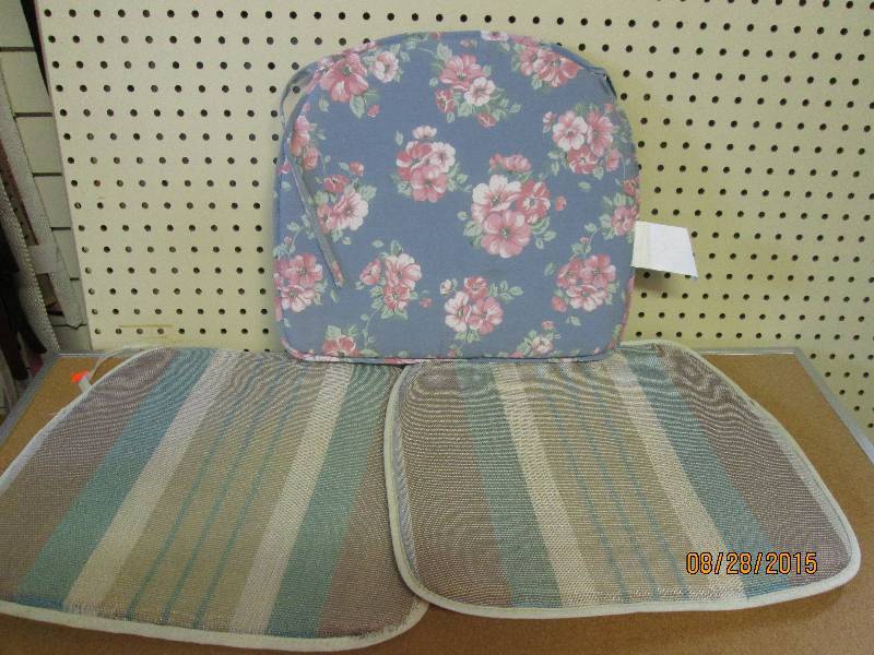 3 chair cushions...