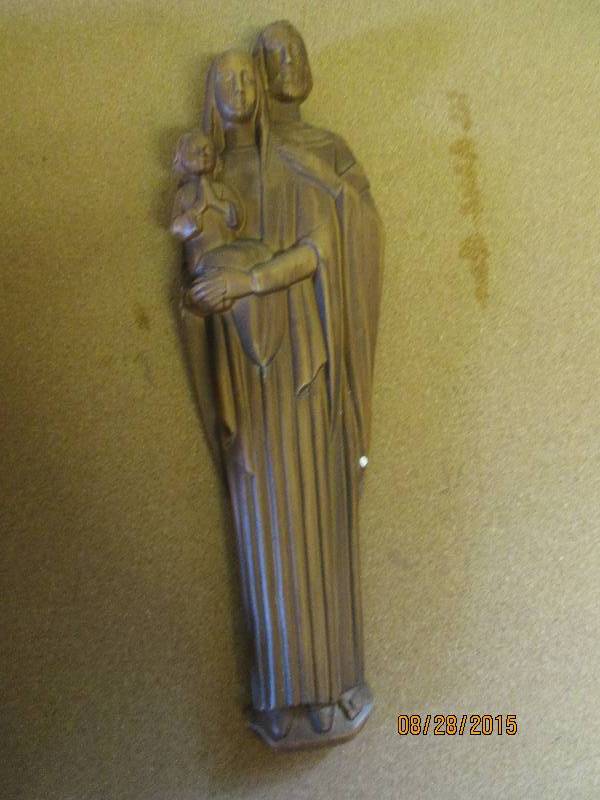Wall plaque of Mary Joseph and Jesu...