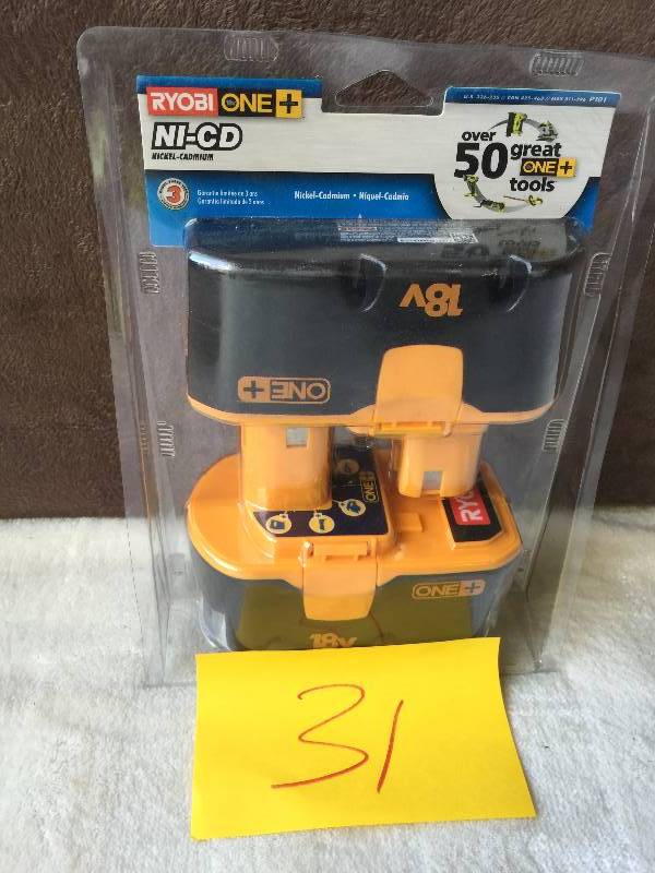 lot 31 image: Ryobi Batteries 18V