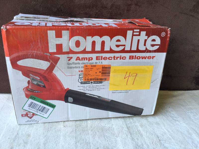 lot 49 image: Homelite 7 AMP Electric Blower