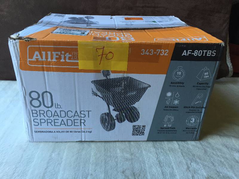 lot 70 image: All Fit 80 LBS Broadcast Spreader
