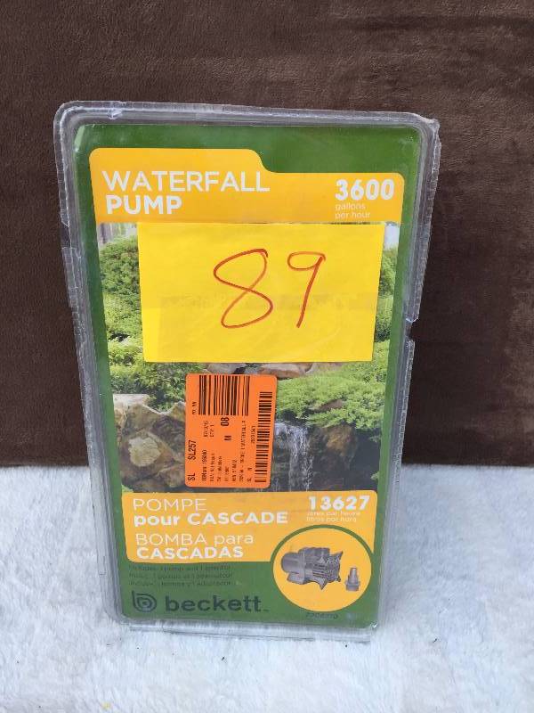 lot 89 image: Waterfall Pump 3600 Gallons