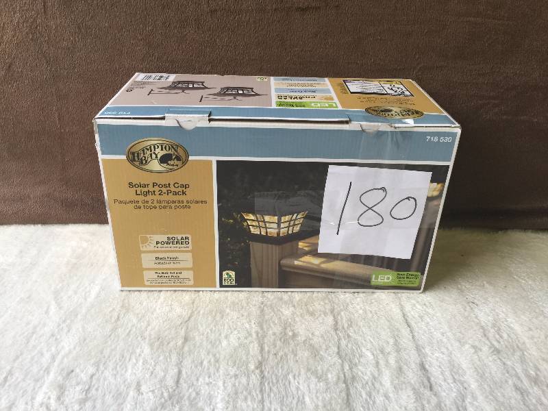 lot 180 image: Solar Post Cap Light - 2 Pack