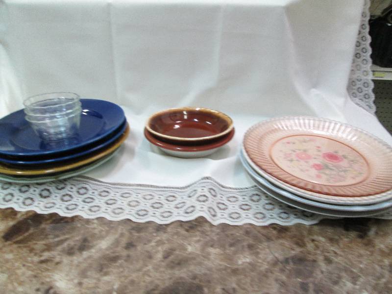 lot 42 image: 8- different kinds of big plates, s...