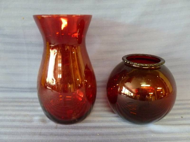 Ruby Red Vases