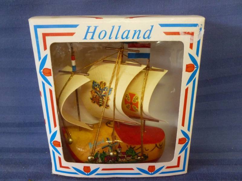Holland Wooden Shoe Sailing Ship
