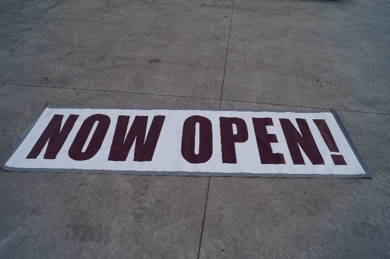 NOW OPEN Banner