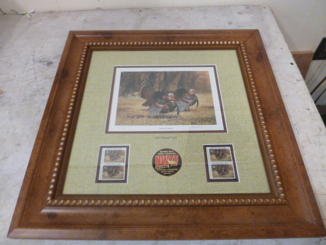 lot 10 image: 2003 National Wild Turkey Federation Stamp Print