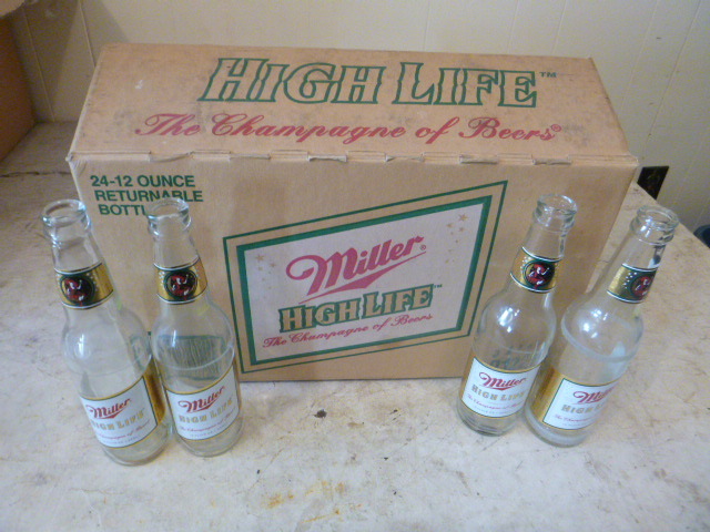 lot 63 image: Miller High Life Case of Beer Bottles