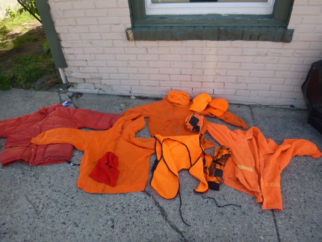 lot 157 image: Miscellaneous Blaze Orange Hunting Apparel